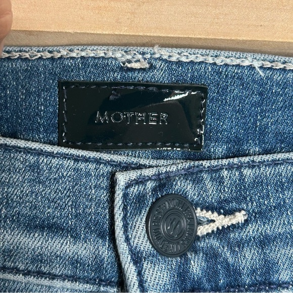 Mother Mid Rise Dazzler Ankle Fray jeans We The Animals 26 - Picture 12 of 15
